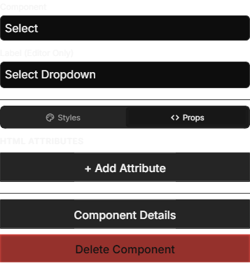 The Properties tab showing HTML attributes and the Add Attribute button